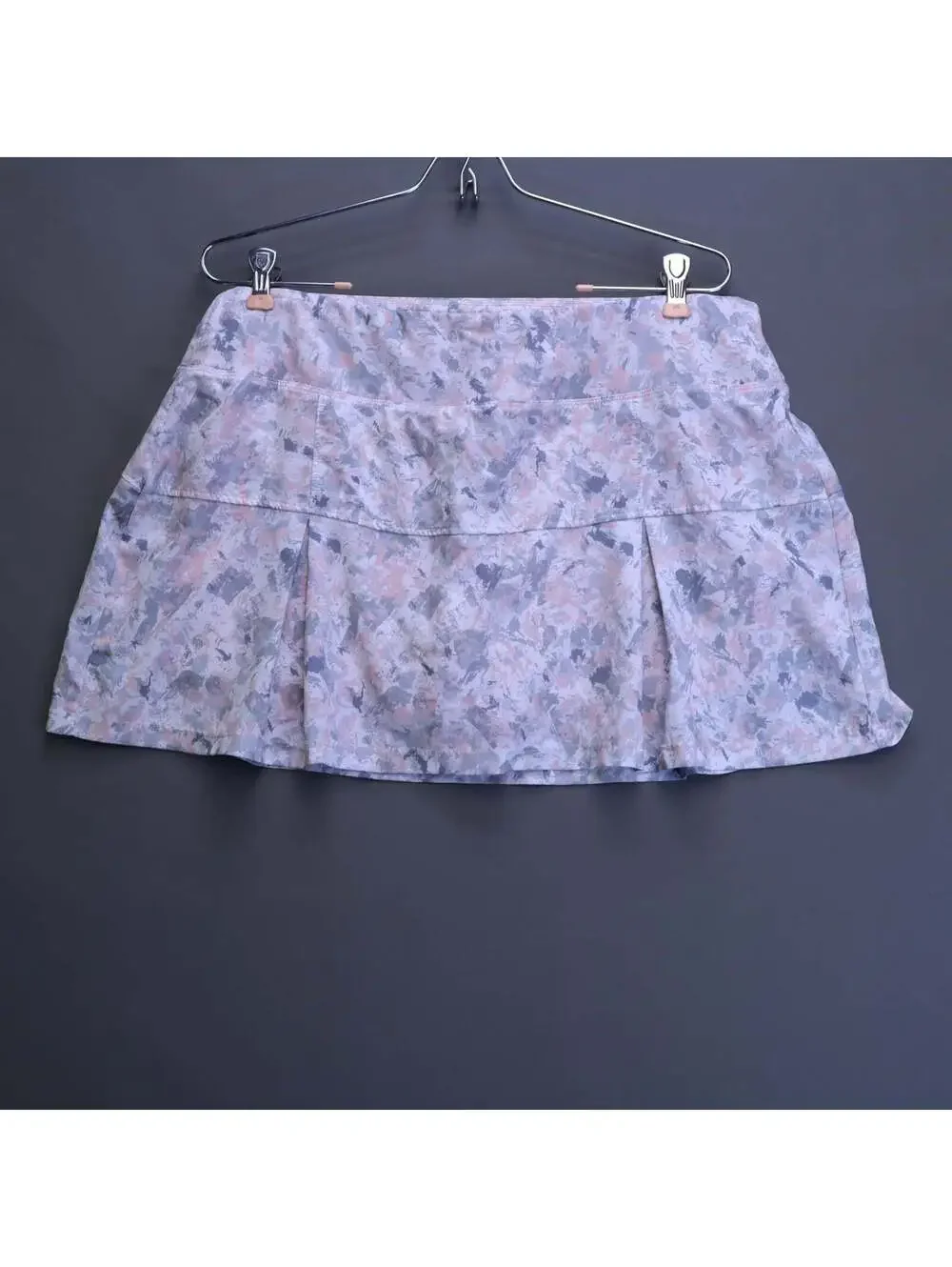 Etonic Tennis Skort Skirt Womens Large Pink Gray Camo Pleated Built-in Shorts